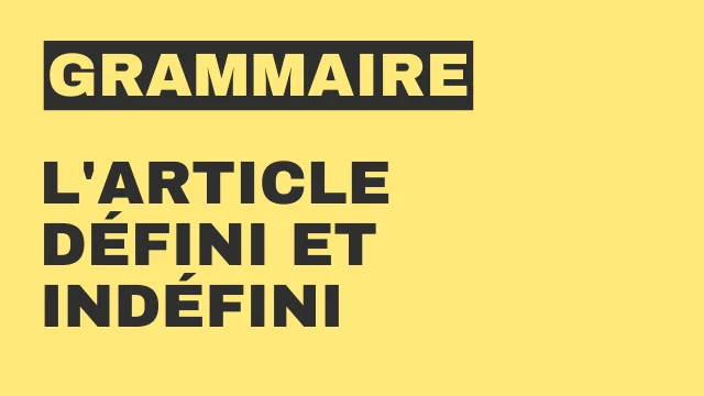 Grammaire Les Articles D Finis Et Ind Finis