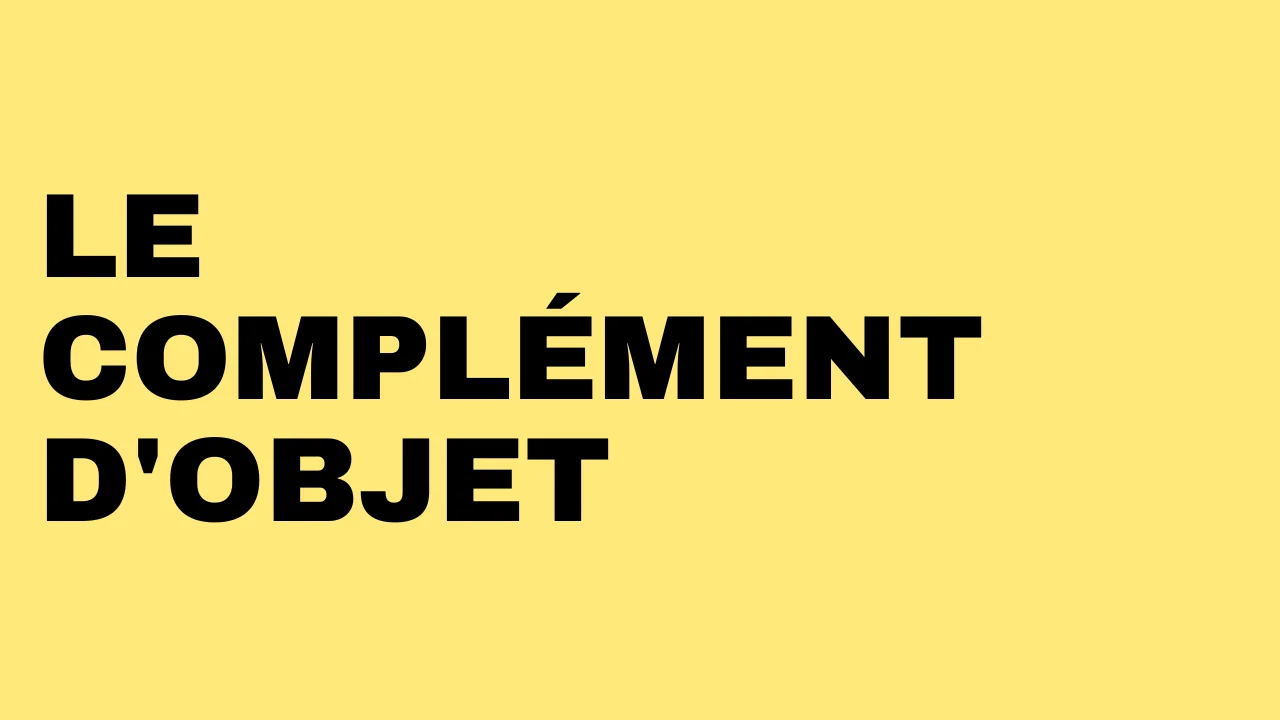 complément d'objet