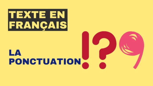 Texte en français : La ponctuation