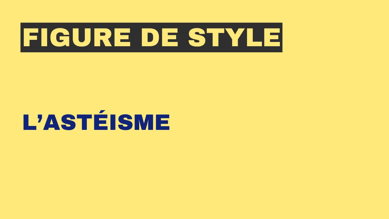 Figure de style : l’astéisme