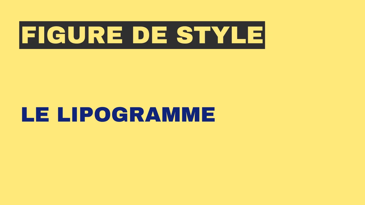 Figure de style : le lipogramme