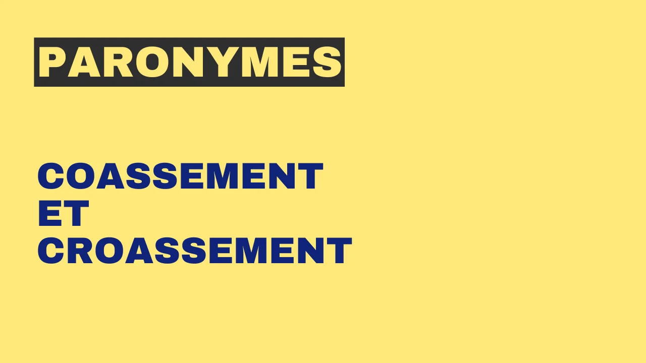 Paronymes : coassement et croassement